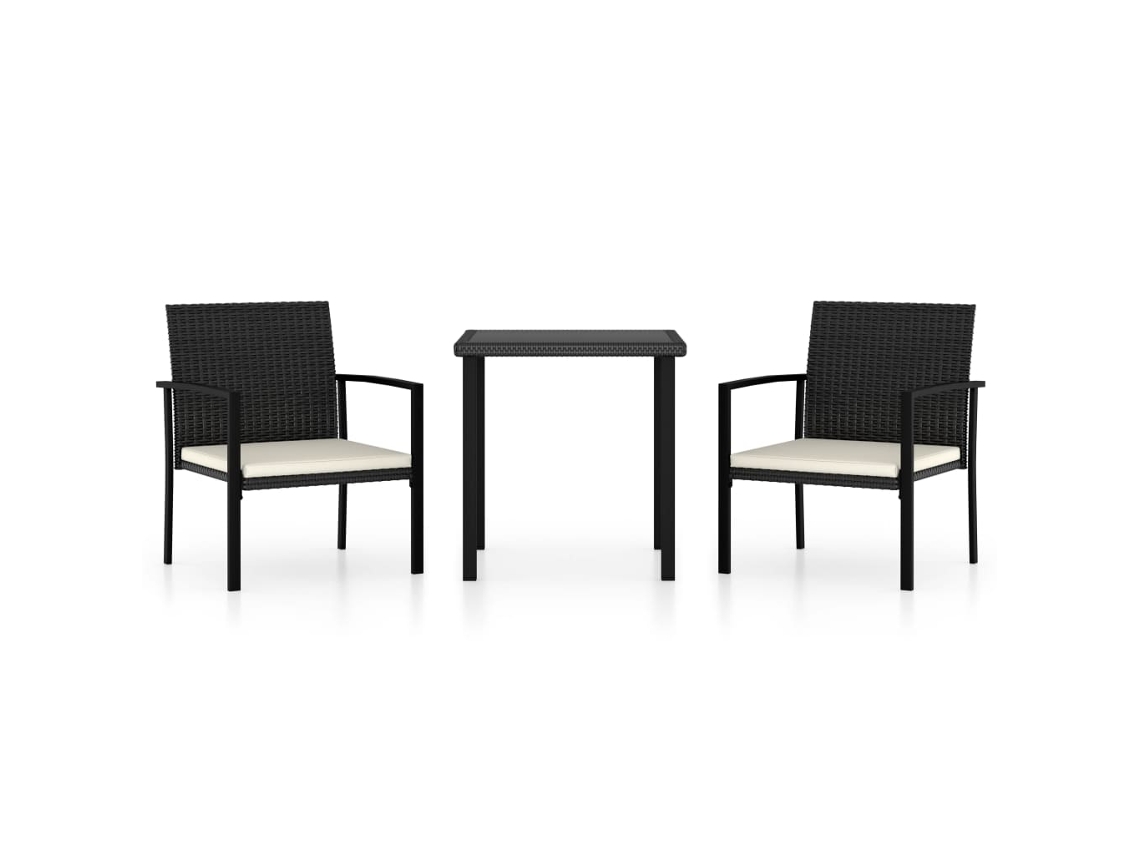 Dining Set, Dining Sets Vidaxl Preto Rattan / Vime (n/a)