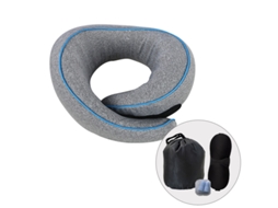 Lurelia Almofada De Viagem, Formato U, Em Espuma Viscoelástica, Suporte Cervical 360º, Azul, 4 Unidades