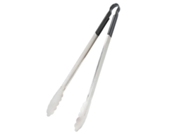 Pinça Para Churrasco, Cabo Em Aço Inoxidável Preto, Pinça Anti Escaldante, Acessório, Pinça, Utensílio