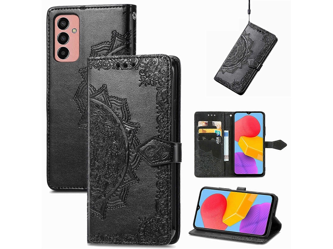 Capa De Celular Em Couro Com Estampa De Flor Mandala Para Samsung Galaxy M13 4g