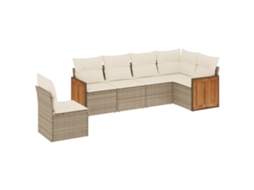 Garden Sofa Set, Garden Sofa Sets Vidaxl Bege Rattan / Vime (n/a)