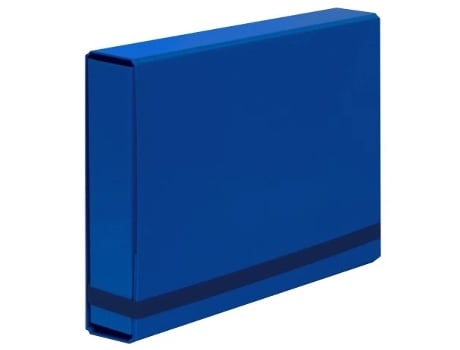 Carteira De Escritório A4 Com Elástico, Azul Vaupe
