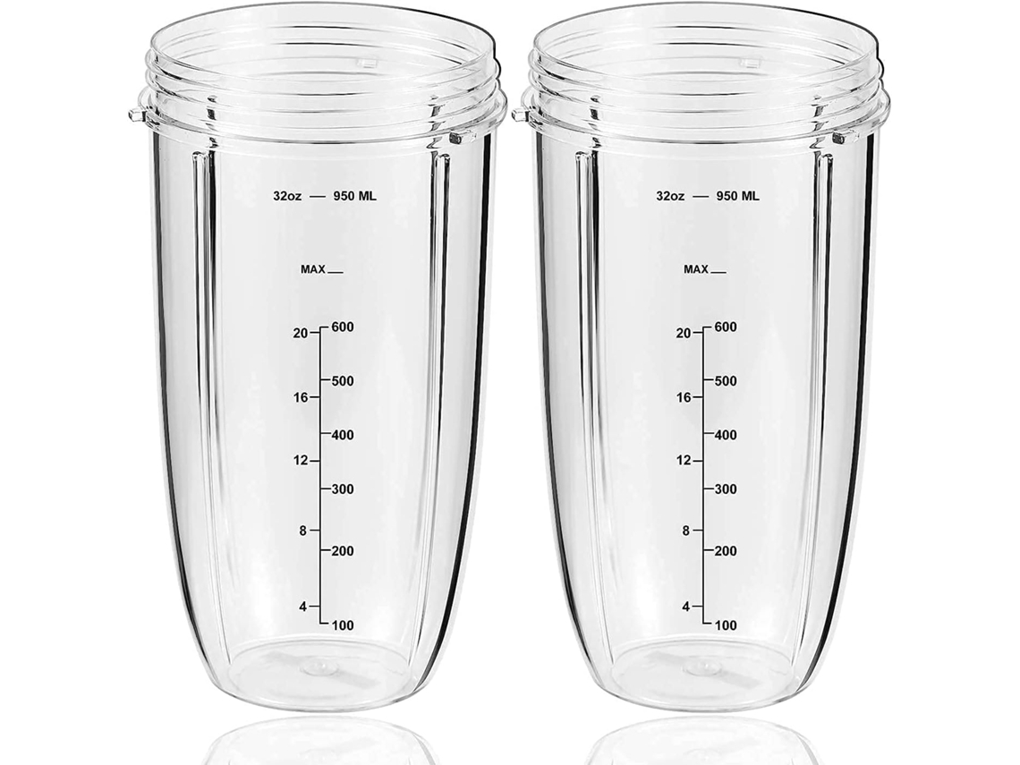 Copos De Reposição Para Liquidificador De 946 Ml(pacote Com 2), Compatíveis Com Os Modelos Nutribullet De 600 W E 900 W