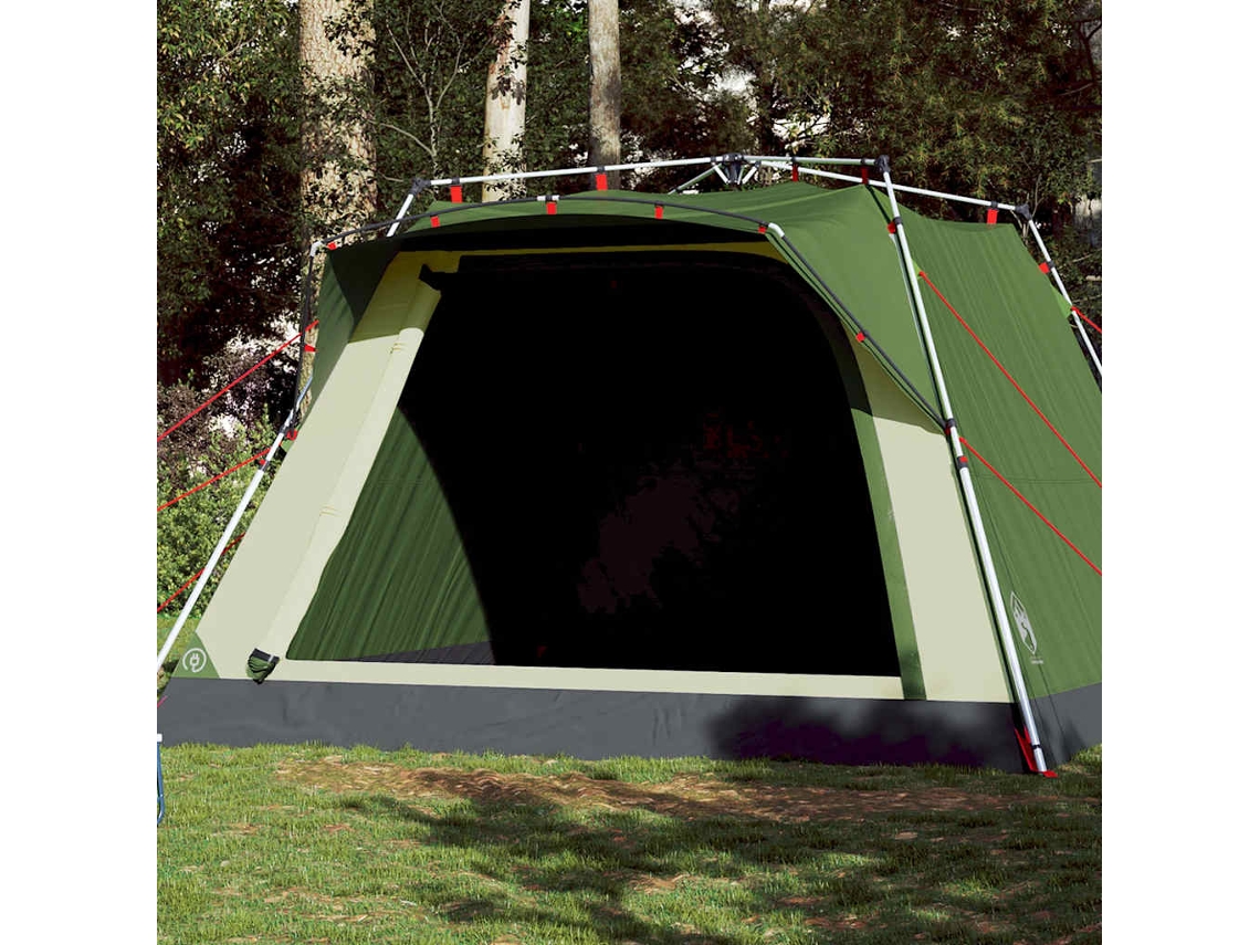 Vidaxl Tenda De Campismo Cabana Para 4 Pessoas Libertação Rápida Verde