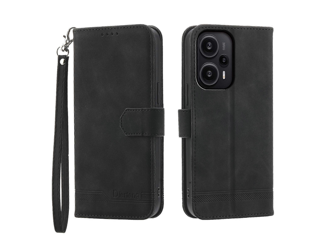 Capa Para Celular Dierfeng Dream Line Em Tpu + Couro Pu Para Xiaomi Redmi Note 13 Pro+
