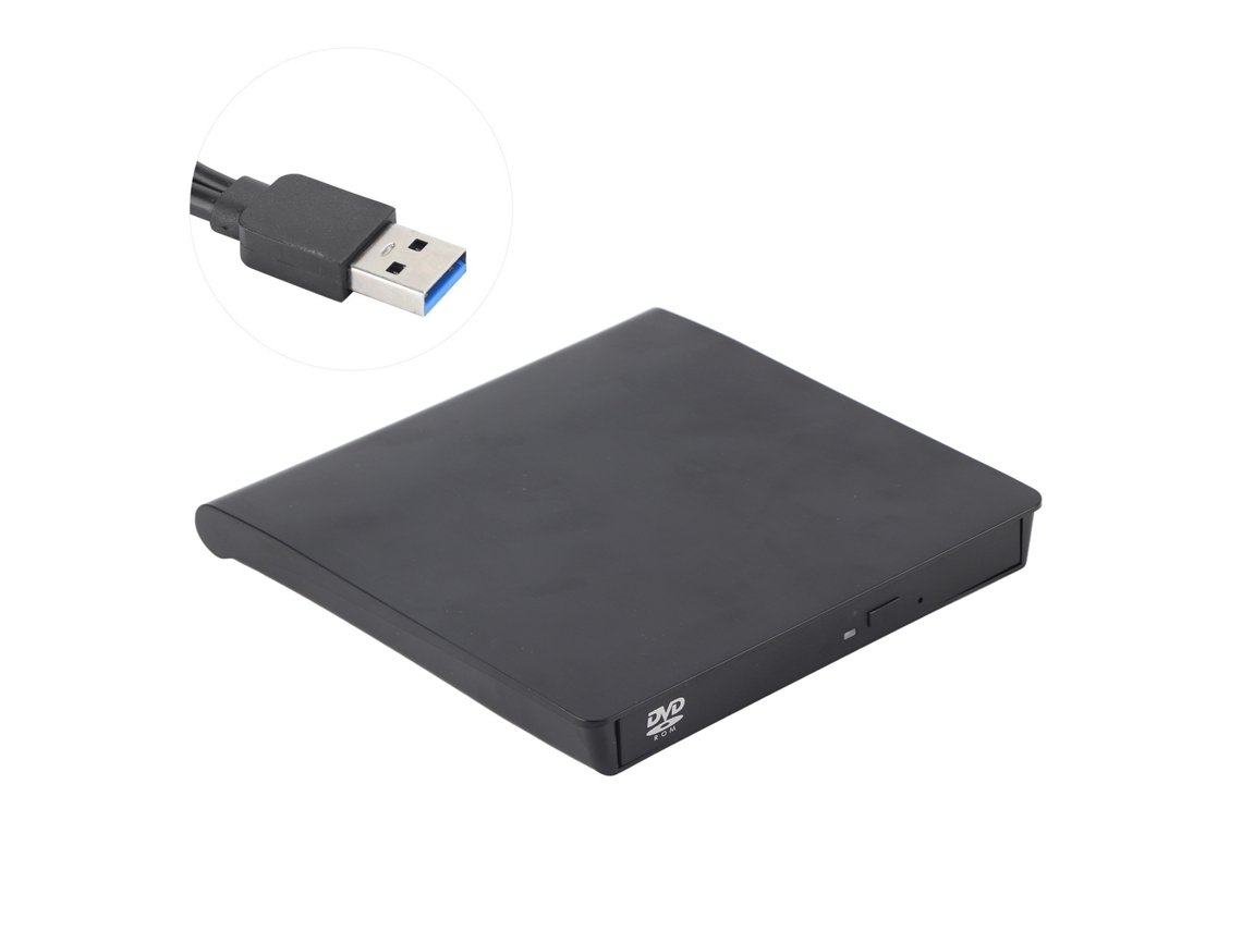 Lurelia Leitor Dvd Externo Usb 3.0/tipo C, Unidade Cd/dvd Portátil De Baixo Ruído Para Laptop E Pc