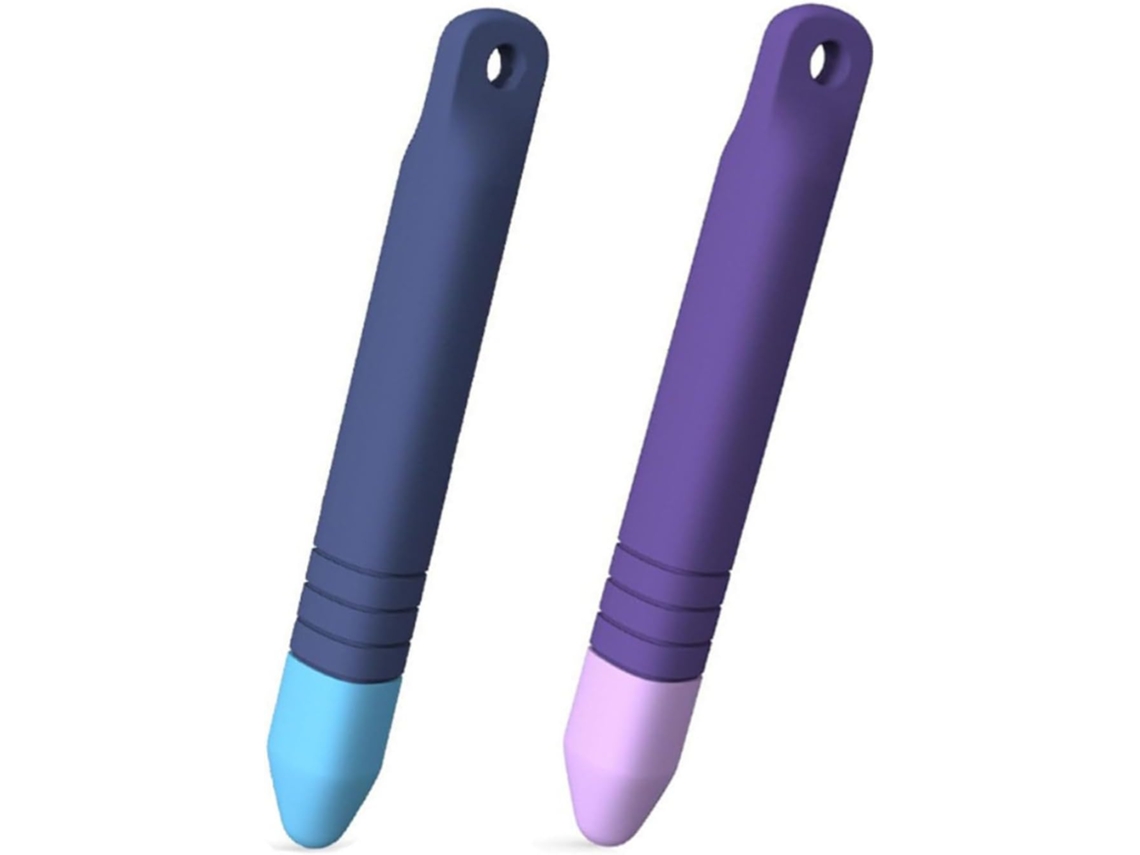 Caneta Stylus Silicone Azul/púrpura Para Crianças, Para Tablets/celulares/educação
