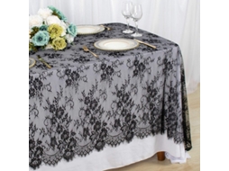 Manta de mesa de rendado preta 150x300cm para Halloween NOVA LINE