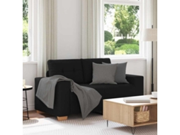 Vidaxl Sofá De Dois Lugares, Preto, 160x77x82 Cm, Em Tecido