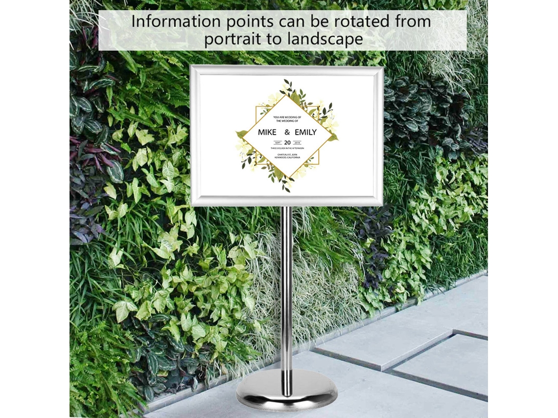 Laxiscreed Expositor De Piso Para Cartazes, Ideal Para Menus E Sinais Em Espaços Comerciais