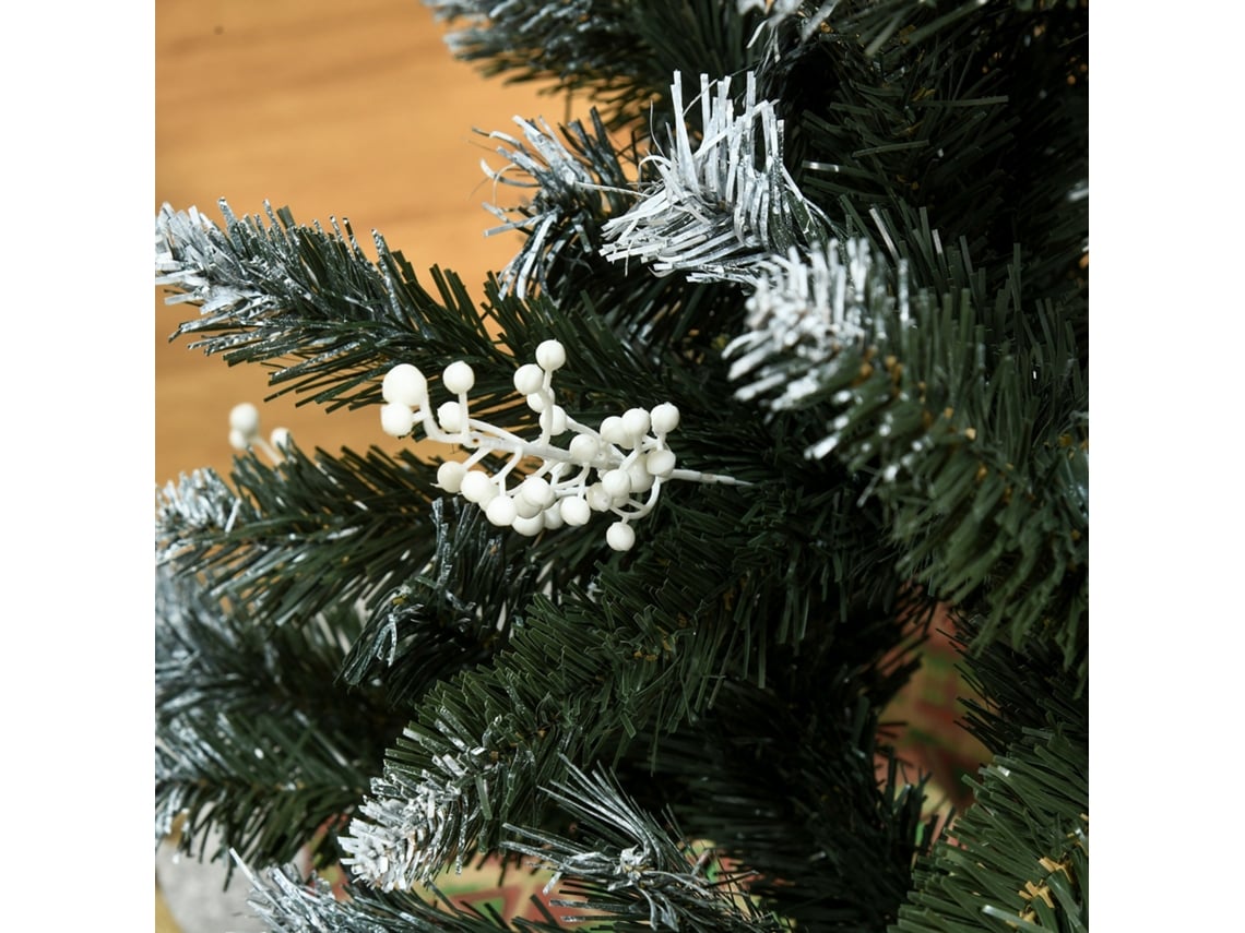 Árvore De Natal Artificial, Em Aço, Plástico, Cor Branco E Verde