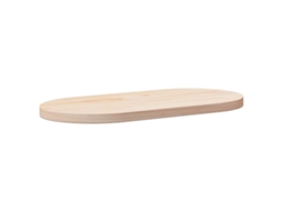 Vidaxl Tampo De Mesa 60x30x2,5 Cm Madeira Maciça Pinho Oval