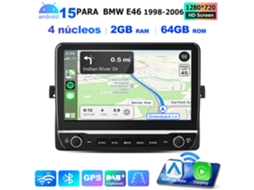 Ecrã NOVAVEST COM 10.1" Android Auto, 2GB+64GB, com Rádio e GPS, para BMW E46 1998-2006, Carplay, BT, Volante, JUNSUN