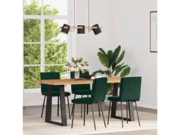 Vidaxl Cadeiras De Jantar 4 Pcs Veludo Verde-escuro