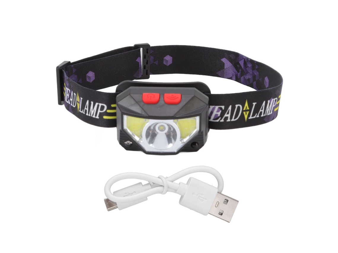 2026 lanterna Frontal Led Exterior Mini de Abs com Sensor Cob, Carga Usb Multifuncional para Pesca