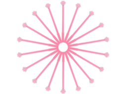 Conjunto De 16 Canetas Em Gel Inoomp Com Formato Pata Gato Rosa.