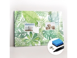 Quadro Magnético Decorativo Folhas Tropicais Para A Cozinha Espelharte (60x40 Cm)