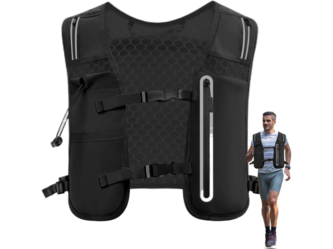 Sistema de hidratação, mochila de hidratação de 4 litros, alças ajustáveis, suporte refletivo