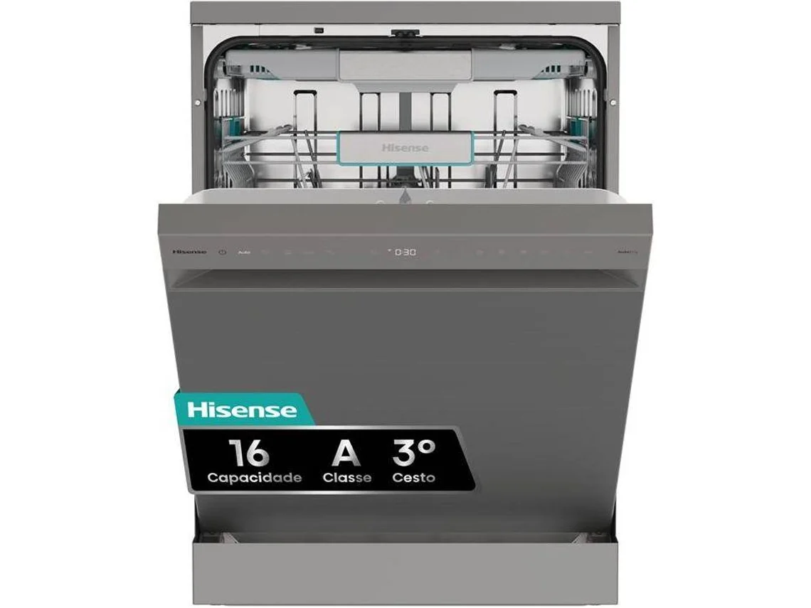 Máquina de Lavar Loiça HISENSE HS673A90X (16 Conjutnos - 59.8 cm - Inox)