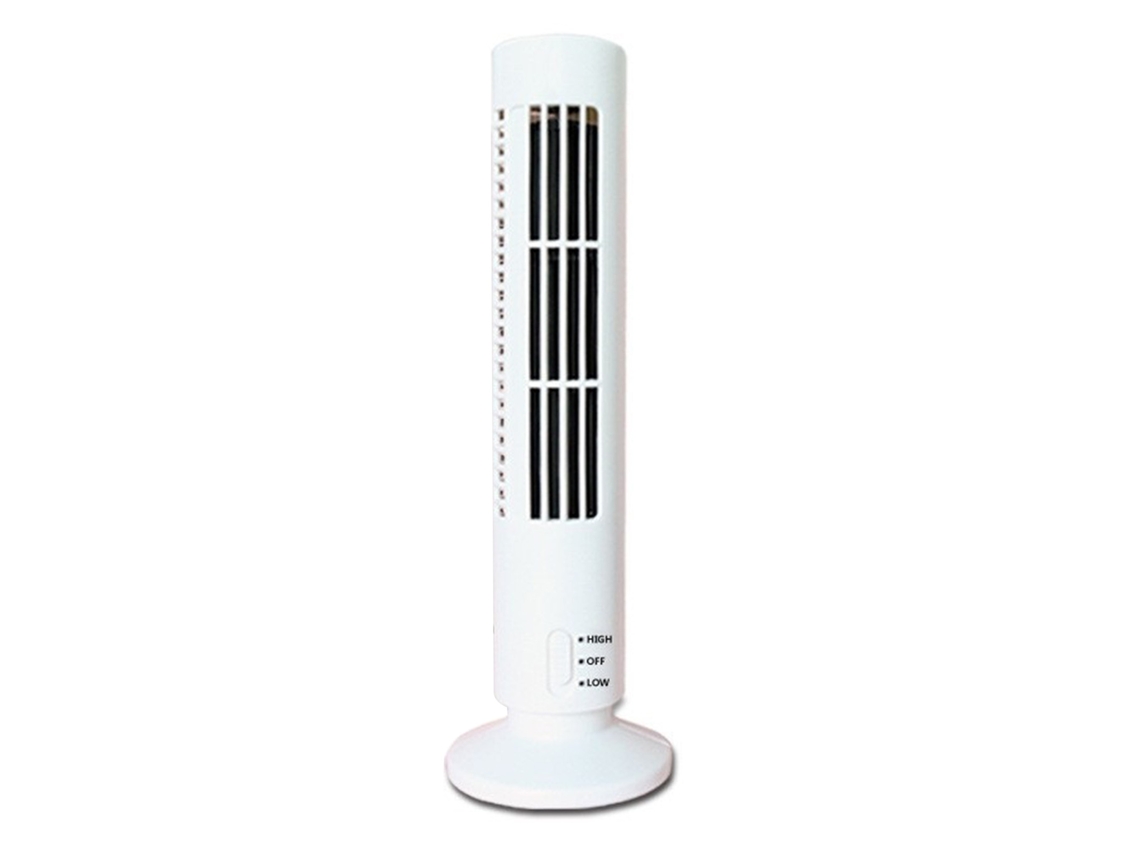 Ventilador De Torre Usb Laxiscreed, Compacto, Com Duas Velocidades E Modo Oscilante