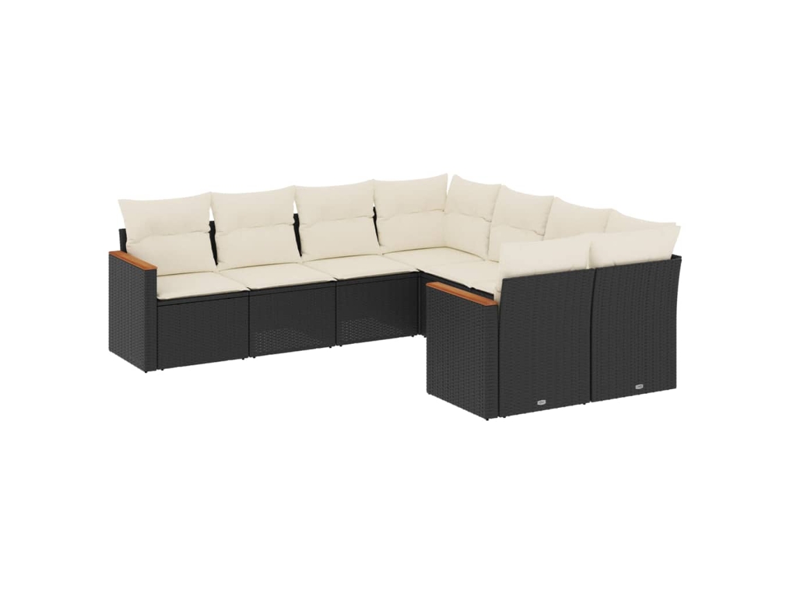 Garden Sofa Set, Garden Sofa Sets Vidaxl Preto Rattan / Vime (n/a)