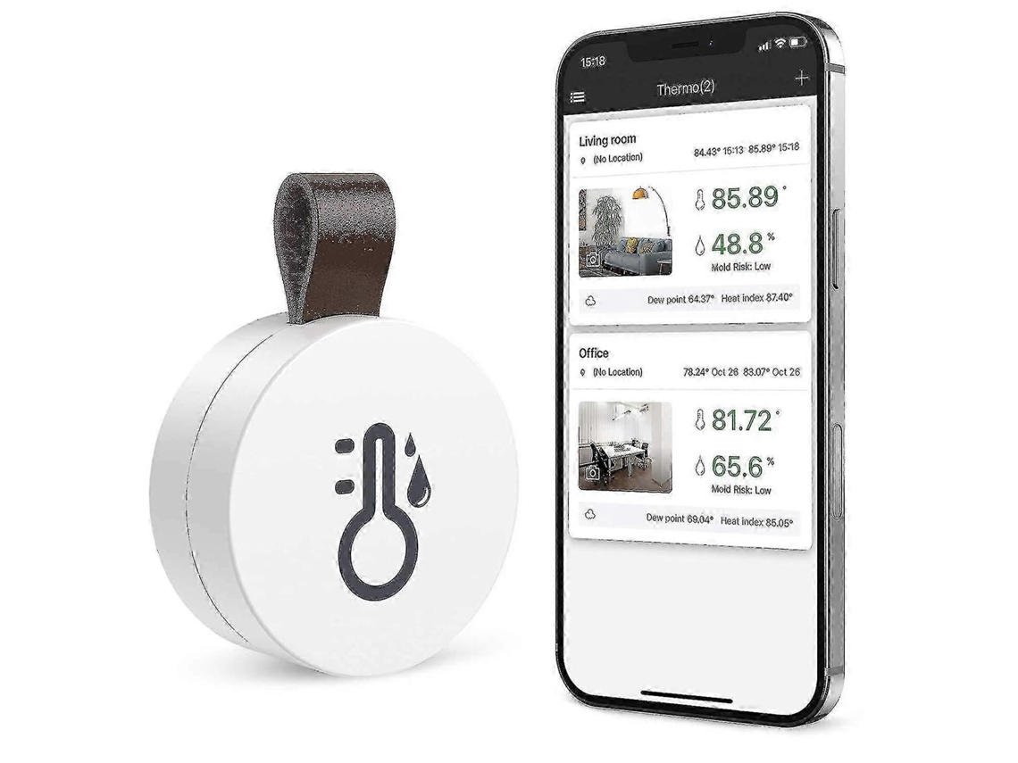 Mini Termômetro E Higrômetro Sem Fio Inteligente Com Alertas E Função De Exportação De Dados.