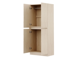 Armário de Roupas 70x40x170 Cm,design com Portas Duplas e Compartimento,cor Madeira,ideal para Organizar Seu Espaço ORBITRA COMMERCE