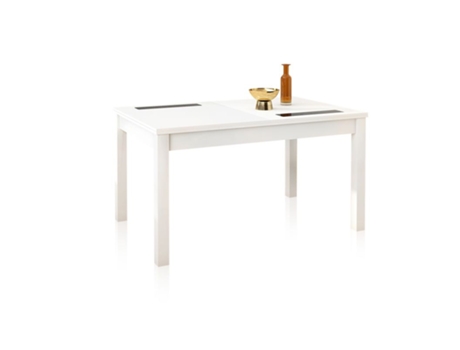 Mesa de Refeição DUEHOME (140?180 cm x 75 cm x 90 cm - Melamina - Branco)