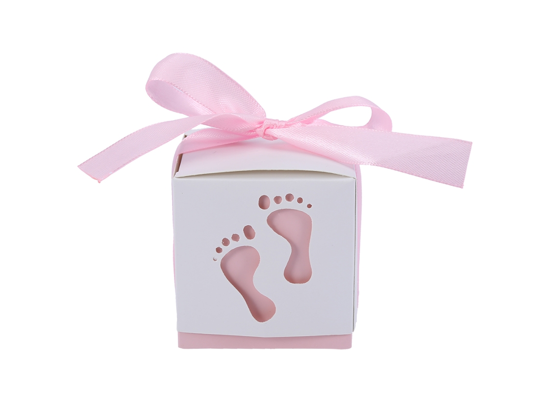 Caixa De Doces Com Pegada De Bebê Em Estilo Europeu Eoocoo