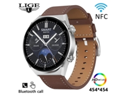 454454 Tela Hd Negócios Relógio Inteligente Homens Nfc Carregador Sem Fio À Prova D Água Chamada de Discagem Smartwatch para Android Ios