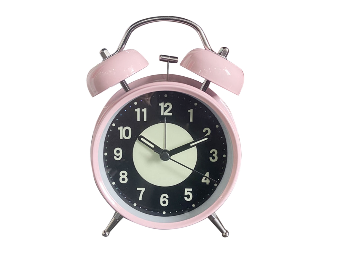 Reloj de Escritorio 2026 Store de Quartzo, Pequeno, Luminoso, Silencioso, Rosa
