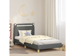Vidaxl Estrutura de Cama Infantil com Cabeceira Cinzento escuro Tecido