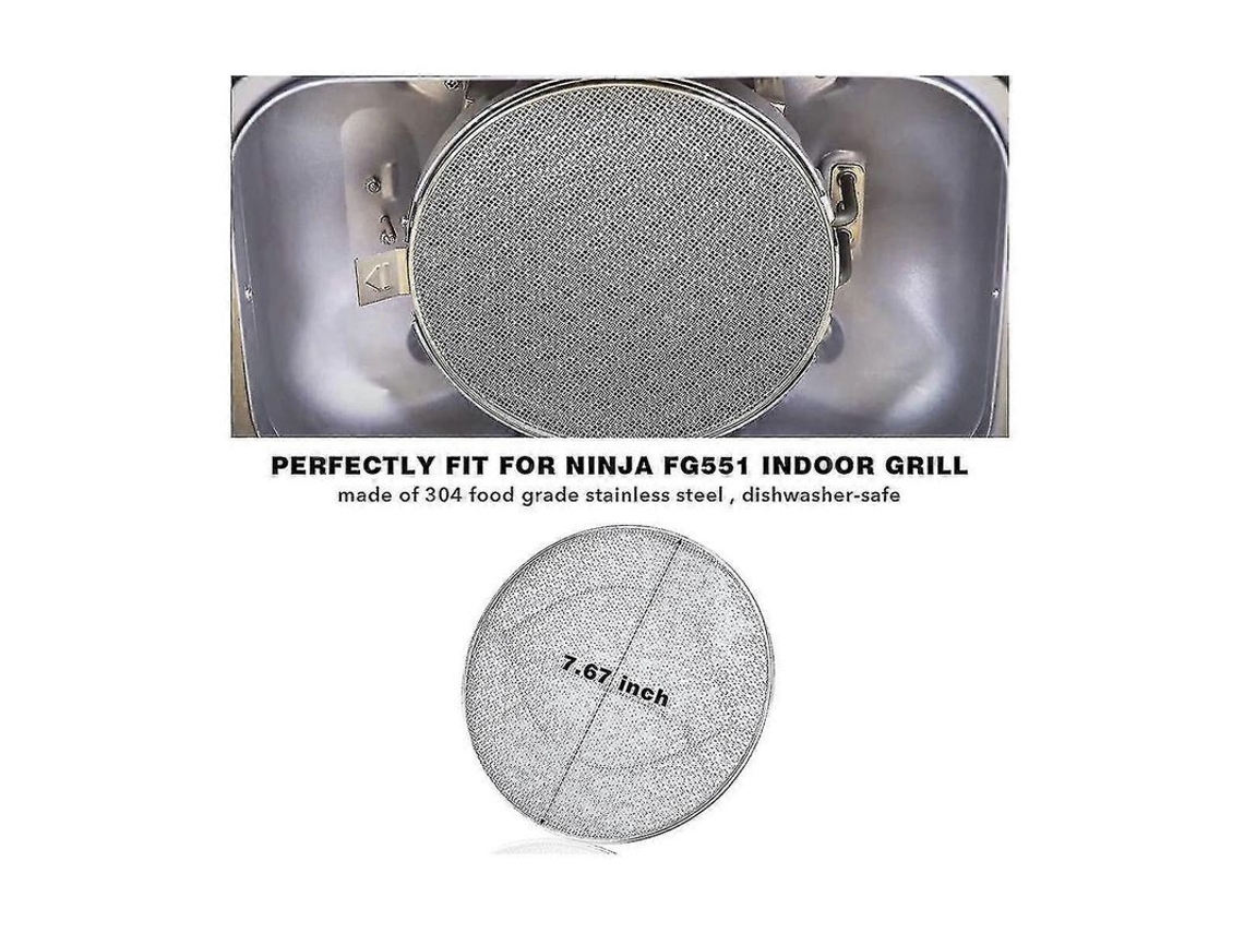 Protetor Anti Salpicaduras de Aço Inoxidável Reutilizável para Ninja Foodi, Ig651, Acessórios de Parrilla Interior