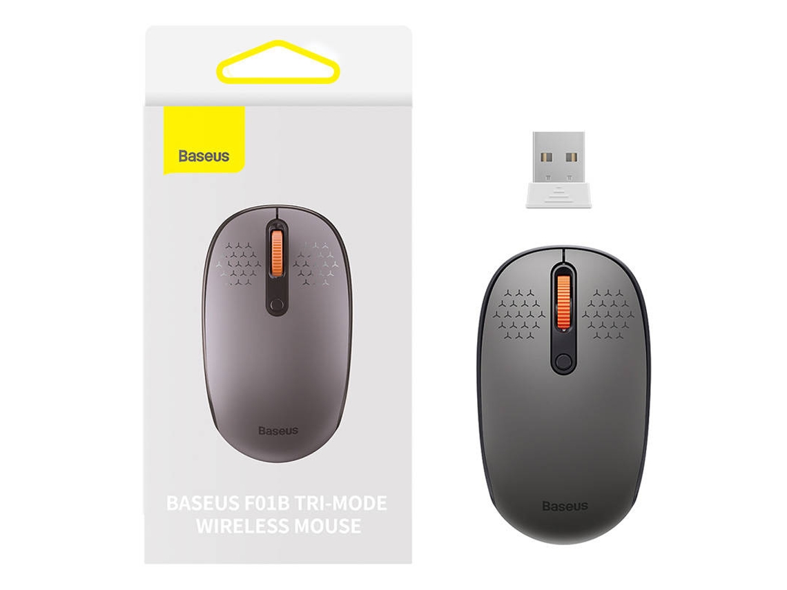 Mouse Sem Fio BASEUS F01b Tri mode para Laptop 2.4g Bt 5.0