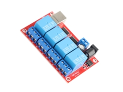 Módulo Relé 4 Canais Usb Controle Plc 5v