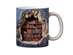 Caneca Em Formato De Estante De Livros 3d Presentes Legais De Aniversário E Natal Para Ele E Para Ela Caneca De Café De Cerâmica Hengjian