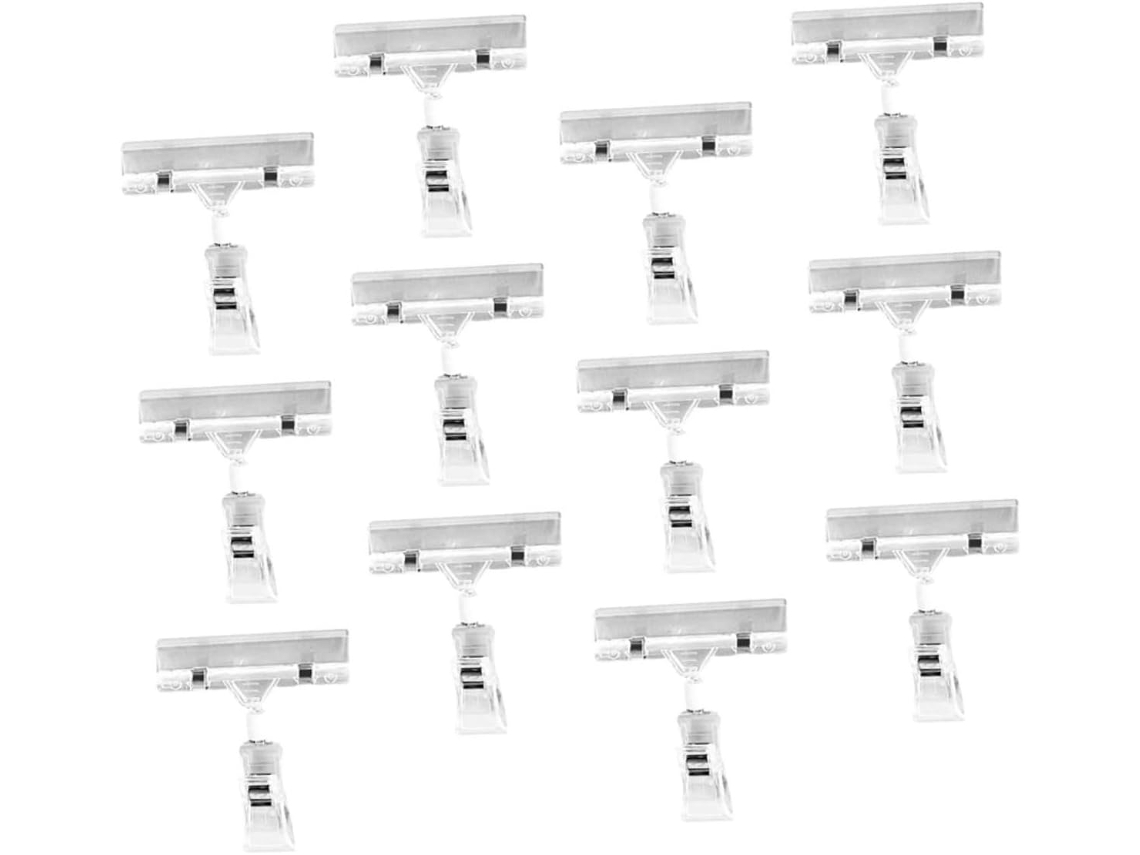 25 peças de clipes universais transparentes para suportes de voz, suporta interrupções de sinalização, clipes pequenos e