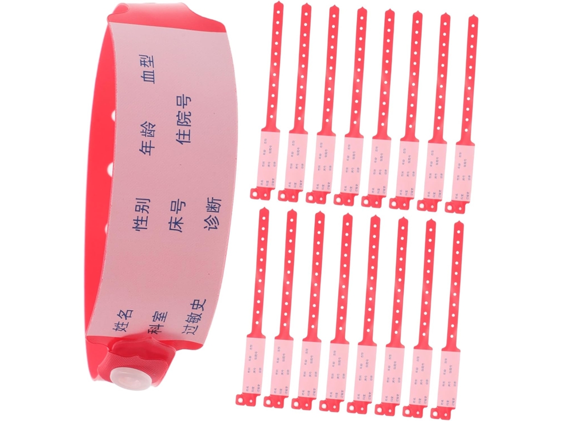 Outanaya 100-pulseiras De Identificação Para Adultos, Impermeáveis, Para Uso Hospitalar E Eventos