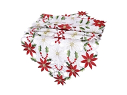 Passadeira de mesa de Natal com bordado em cetim, 38x176cm LAXISCREED