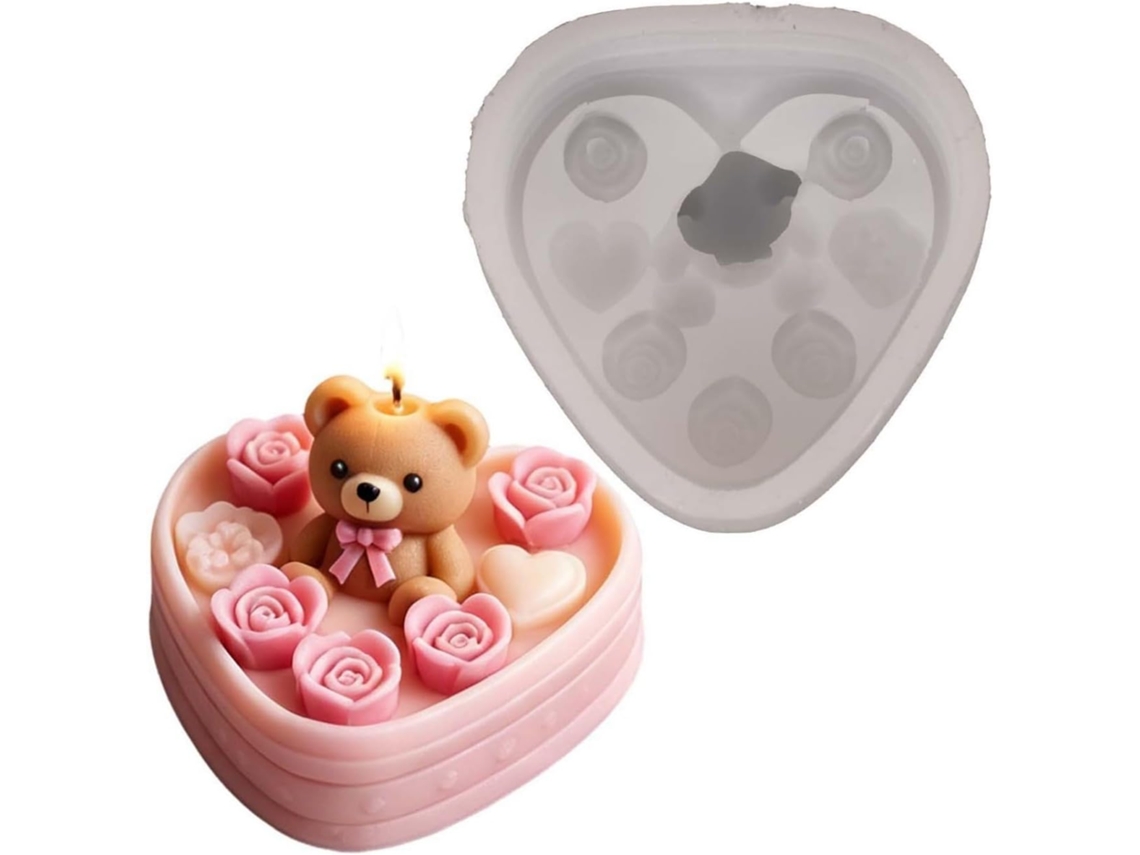 Rosa De Silicone Trançada Em Formato De Coração Para Aromaterapia Detalhada E Projetos
