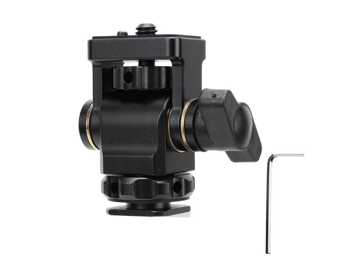 Camera Display Mount 180 Degree Tilt Camera Field Display Holder With Positioning Pin 1/4 Inch Screw Universal Cold Shoe LAXISCREED