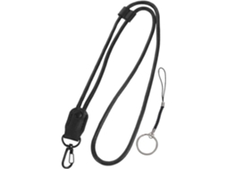 Lurelia Cordão Crachá Ajustável Portátil Com Clipe Em Couro Pu E Nylon Preto Para Escritório E Escola