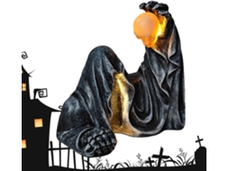Estátua Decorativa De Halloween Estatueta De Resina Com Capa Assustadora Escultura Gótica Para D Gokoco