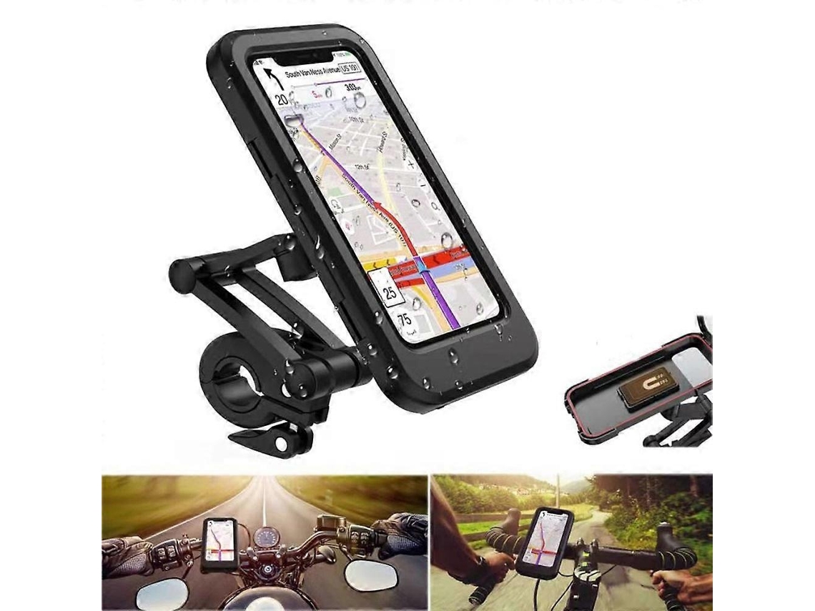 Suporte De Telemóvel Para Mota, À Prova De Água, Ângulo Ajustável, Para 4–6,7 Polegadas, Para Guiador, Espelho Retrovisor Ou Scooter Elysve