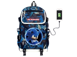 Mali mochila Escolar Anime Game com Porta Usb Impermeável para Estudantes e Viagens