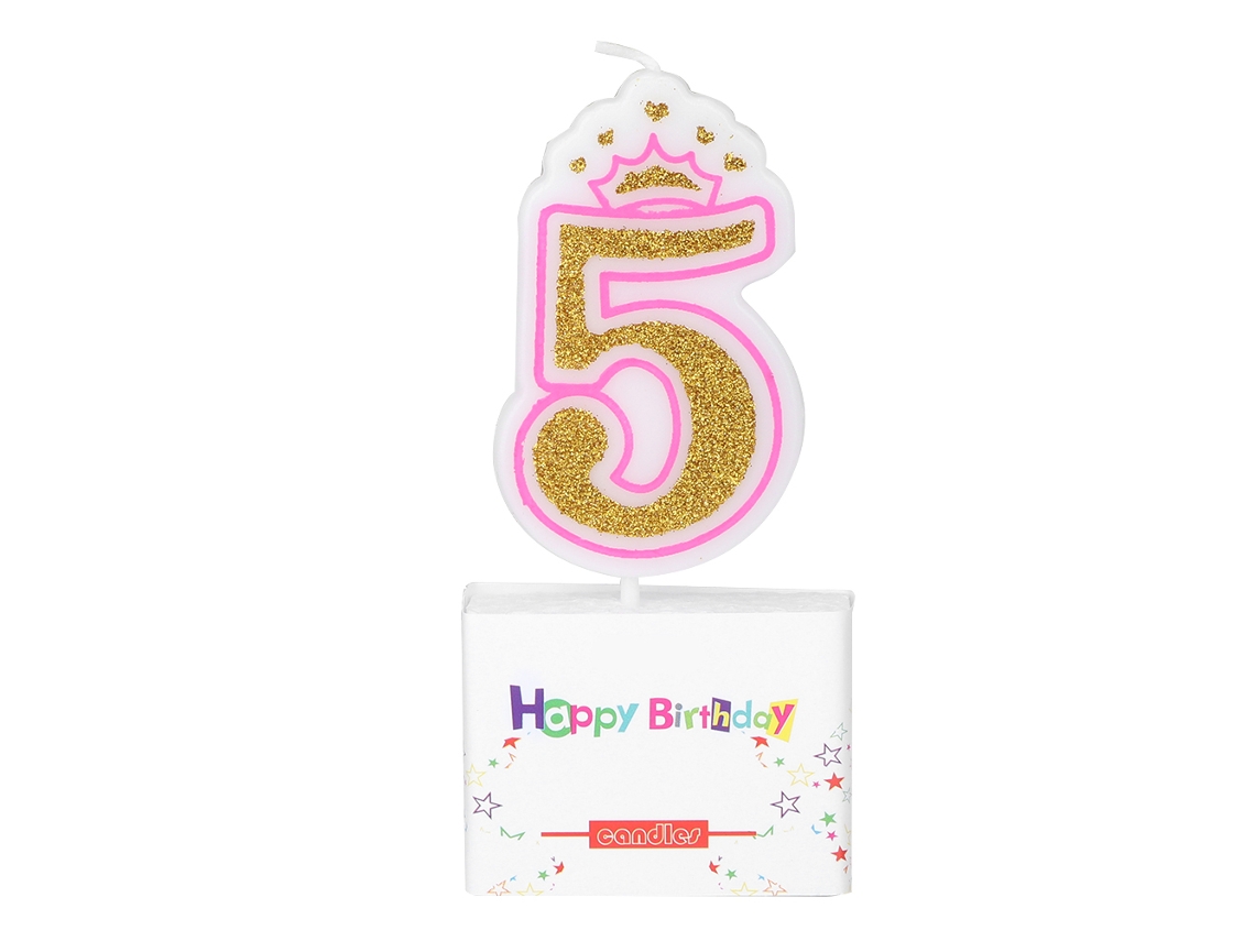Velas de Aniversário para Meninas 0-8 Anos Sem Fumaça Números Bonitas para Bolo com S/MARCA