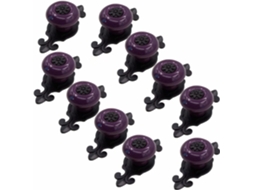 Conjunto De 10 Puxadores Cerâmica Roxa Para Armário Diâmetro 32mm, Com Placa Traseira Preta, Materiais De Ferragens
