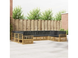 Vidaxl Conjunto De Sofás Para Exterior 9 Unid. Branco E Antracite