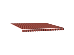 Toldo Retrátil Automático  Laranja E Castanho Vidaxl
