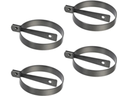 Conjunto de 4 Aros Antiaderentes para Ovos, Feitos Aço Carbono, em Formato Redondo, Ideais Fritar CHABERLU